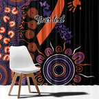 Psoriasis Awareness Personalised Window Curtain Aboriginal Ribbon Dot Painting