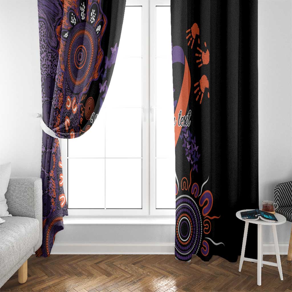 Psoriasis Awareness Personalised Window Curtain Aboriginal Ribbon Dot Painting