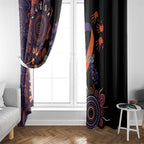 Psoriasis Awareness Personalised Window Curtain Aboriginal Ribbon Dot Painting
