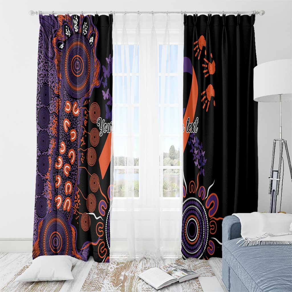 Psoriasis Awareness Personalised Window Curtain Aboriginal Ribbon Dot Painting