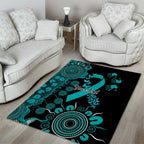 PTSD Awareness Personalised Area Rug Aboriginal Ribbon Dot Painting