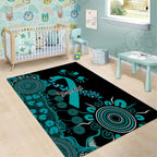 PTSD Awareness Personalised Area Rug Aboriginal Ribbon Dot Painting