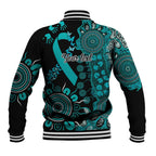 PTSD Awareness Personalised Baseball Jacket Aboriginal Ribbon Dot Painting