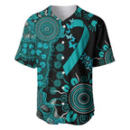 PTSD Awareness Personalised Baseball Jersey Aboriginal Ribbon Dot Painting