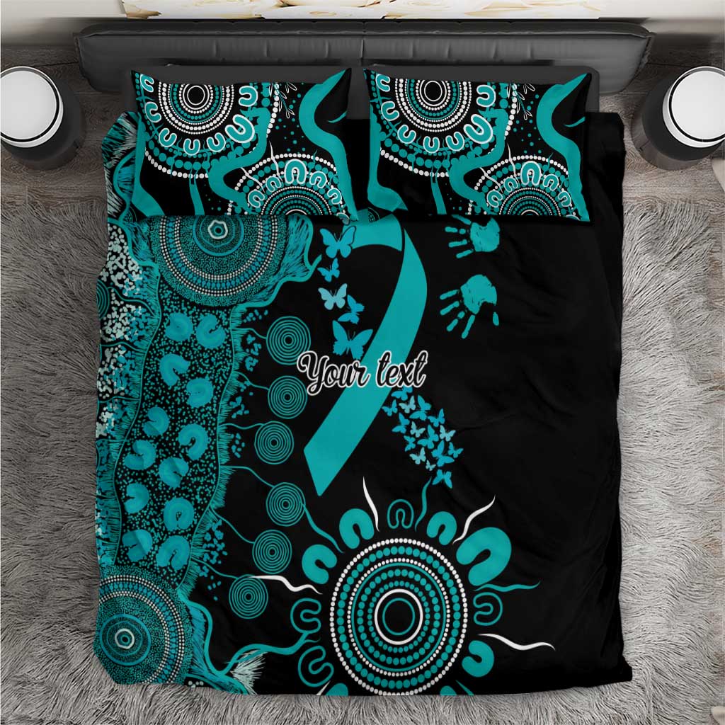 PTSD Awareness Personalised Bedding Set Aboriginal Ribbon Dot Painting