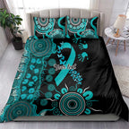 PTSD Awareness Personalised Bedding Set Aboriginal Ribbon Dot Painting