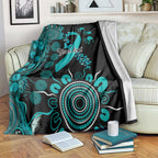 PTSD Awareness Personalised Blanket Aboriginal Ribbon Dot Painting