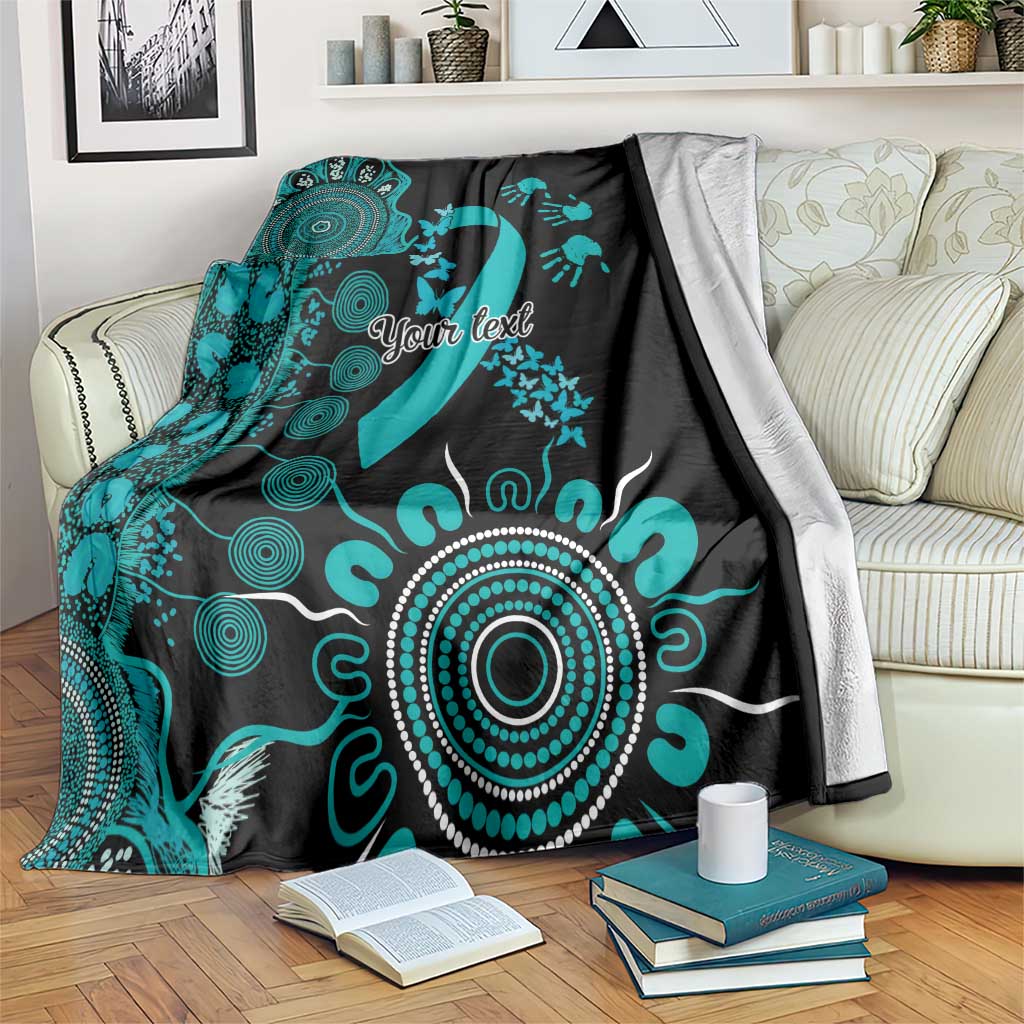 PTSD Awareness Personalised Blanket Aboriginal Ribbon Dot Painting