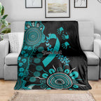 PTSD Awareness Personalised Blanket Aboriginal Ribbon Dot Painting