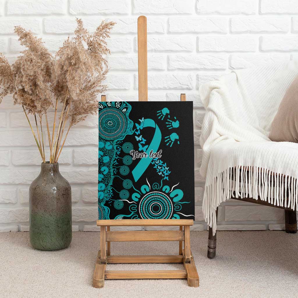 PTSD Awareness Personalised Canvas Wall Art Aboriginal Ribbon Dot Painting
