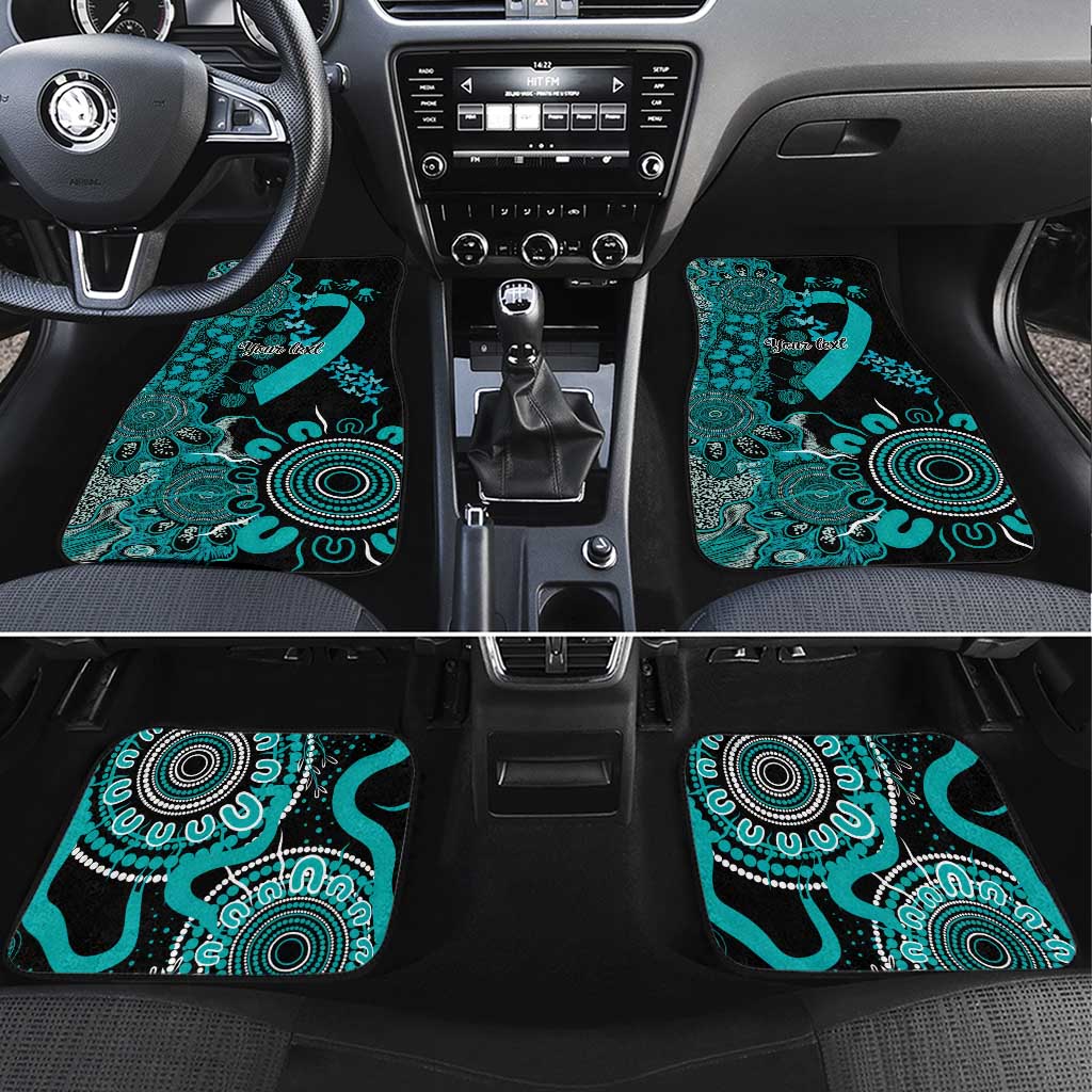 PTSD Awareness Personalised Car Mats Aboriginal Ribbon Dot Painting