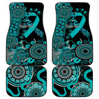 PTSD Awareness Personalised Car Mats Aboriginal Ribbon Dot Painting