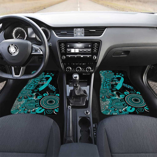 PTSD Awareness Personalised Car Mats Aboriginal Ribbon Dot Painting