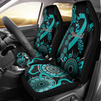 PTSD Awareness Personalised Car Seat Cover Aboriginal Ribbon Dot Painting