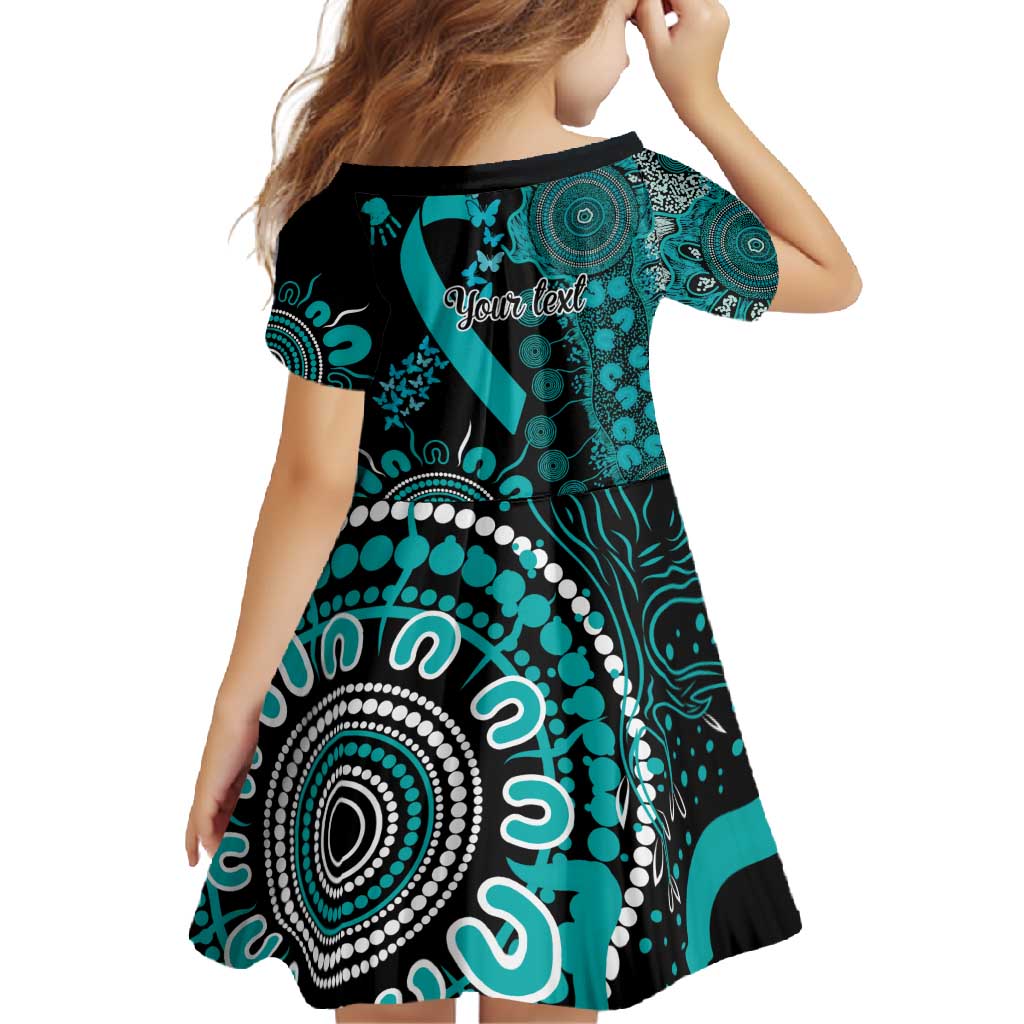 PTSD Awareness Personalised Family Matching Mermaid Dress and Hawaiian Shirt Aboriginal Ribbon Dot Painting