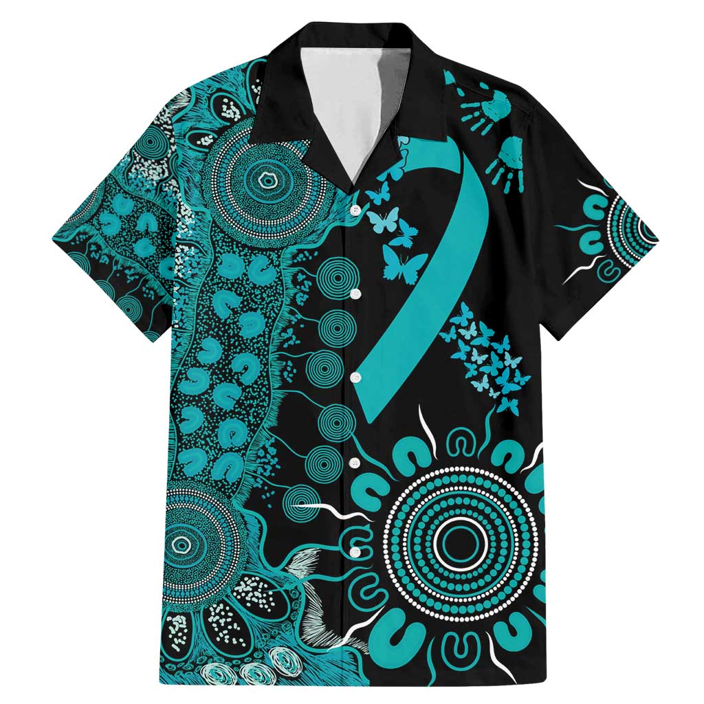 PTSD Awareness Personalised Family Matching Mermaid Dress and Hawaiian Shirt Aboriginal Ribbon Dot Painting