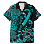 PTSD Awareness Personalised Family Matching Mermaid Dress and Hawaiian Shirt Aboriginal Ribbon Dot Painting