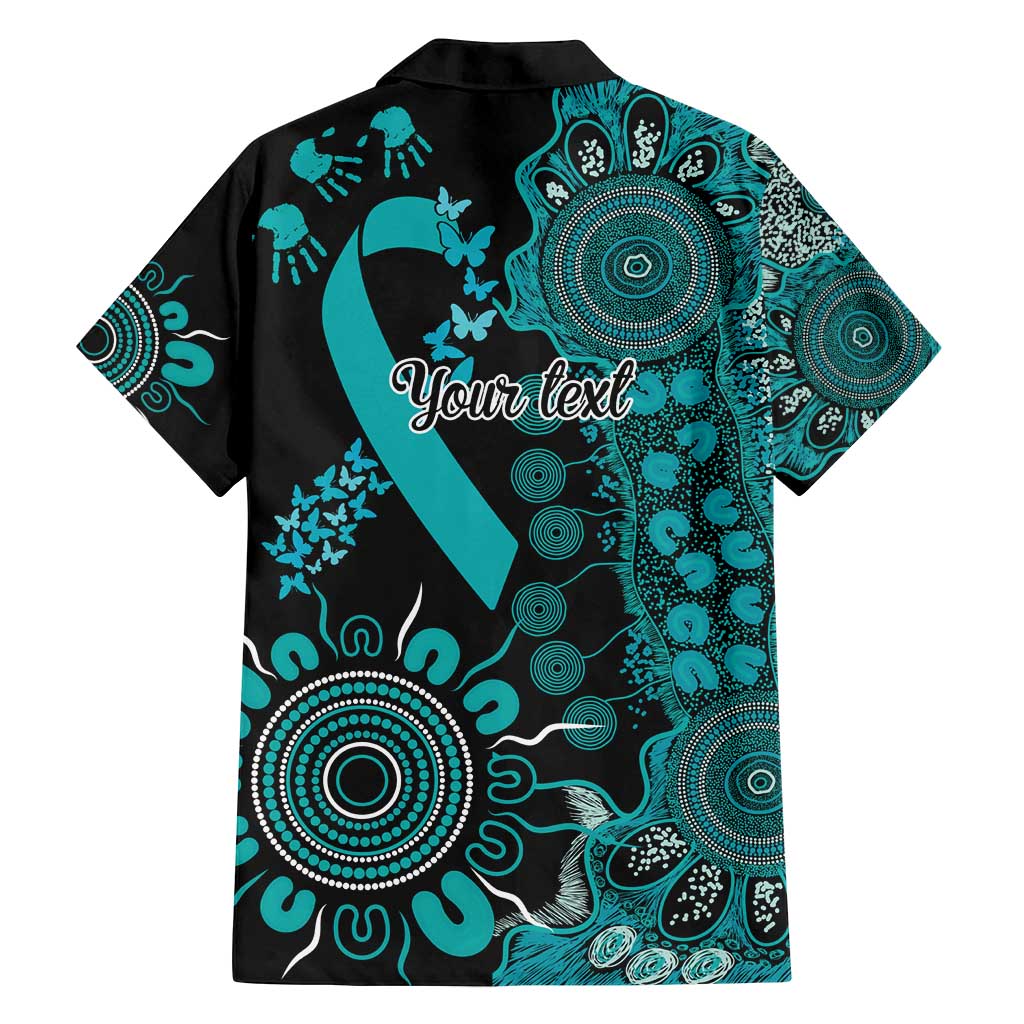PTSD Awareness Personalised Family Matching Off Shoulder Short Dress and Hawaiian Shirt Aboriginal Ribbon Dot Painting