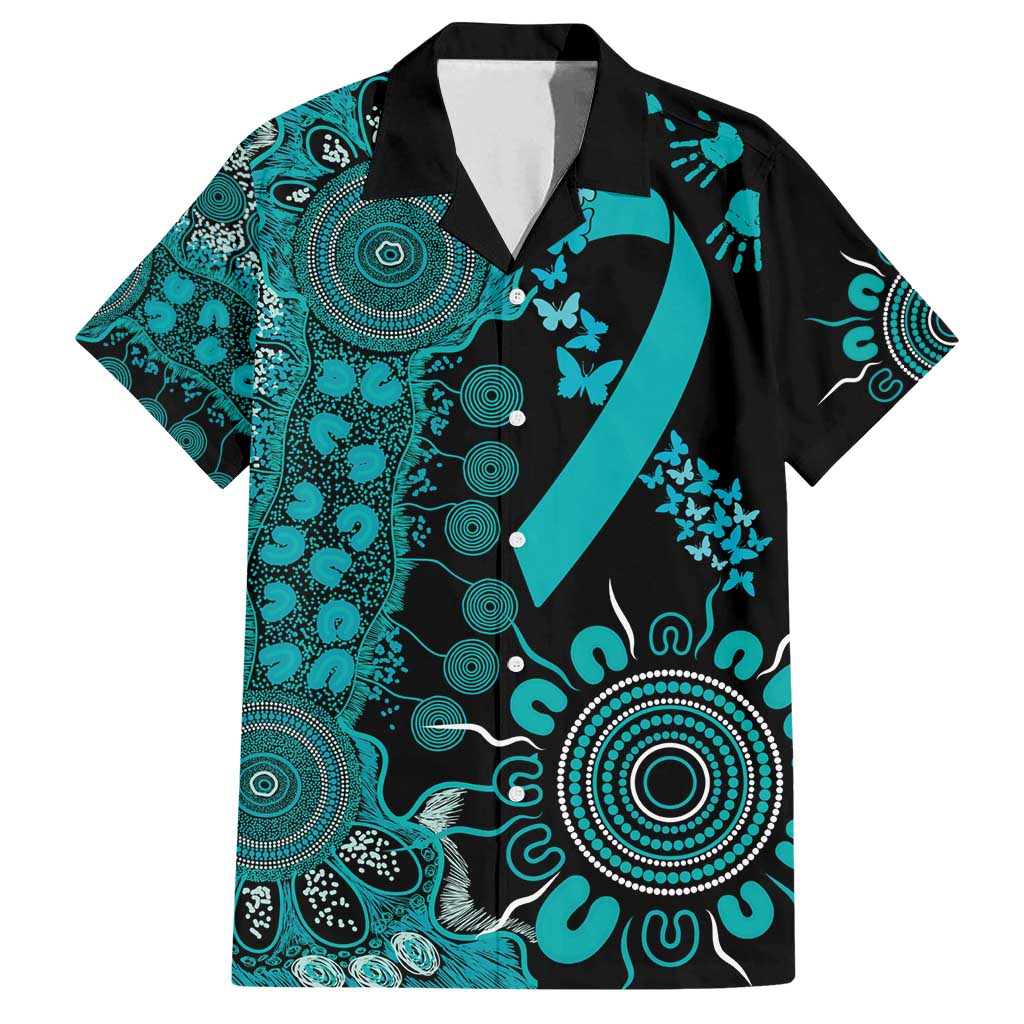 PTSD Awareness Personalised Family Matching Summer Maxi Dress and Hawaiian Shirt Aboriginal Ribbon Dot Painting