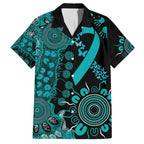 PTSD Awareness Personalised Family Matching Summer Maxi Dress and Hawaiian Shirt Aboriginal Ribbon Dot Painting