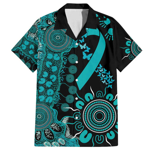 PTSD Awareness Personalised Family Matching Summer Maxi Dress and Hawaiian Shirt Aboriginal Ribbon Dot Painting