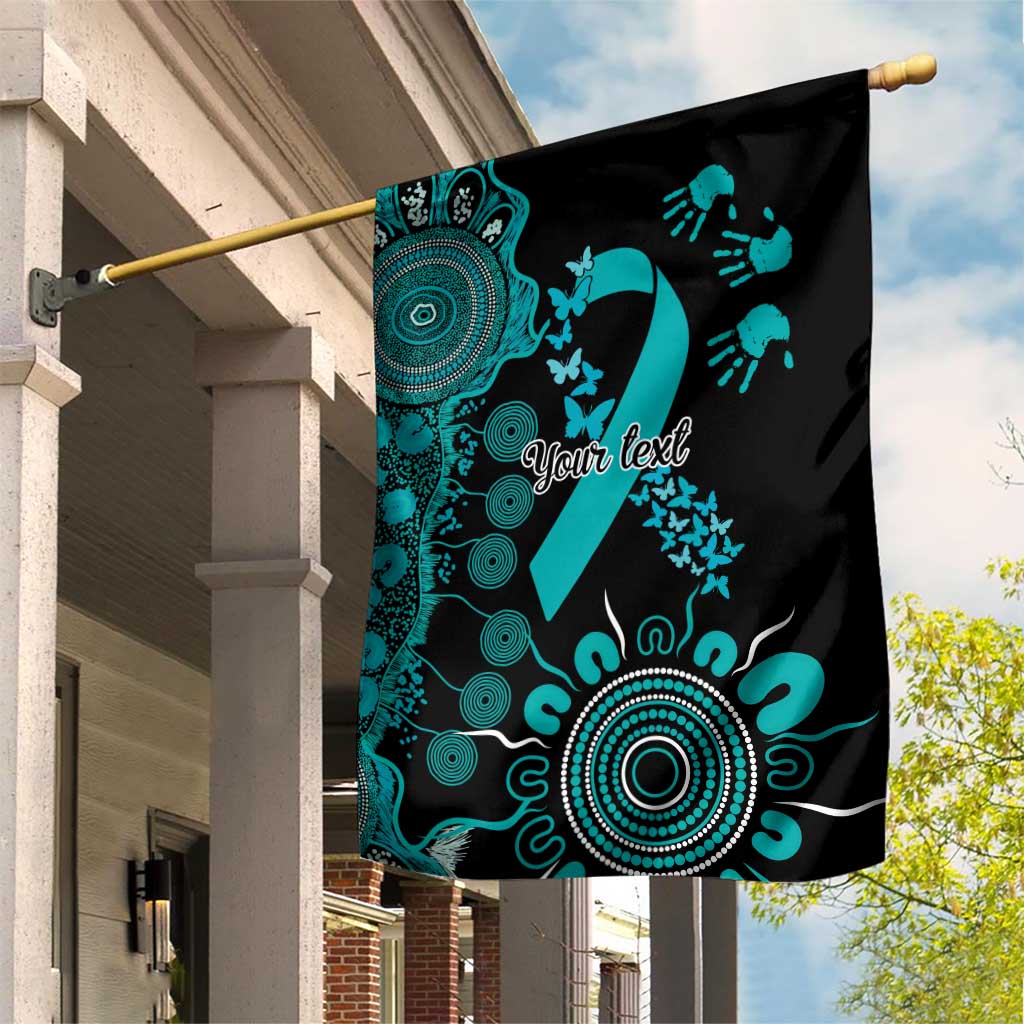 PTSD Awareness Personalised Garden Flag Aboriginal Ribbon Dot Painting