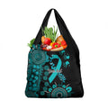 PTSD Awareness Personalised Grocery Bag Aboriginal Ribbon Dot Painting