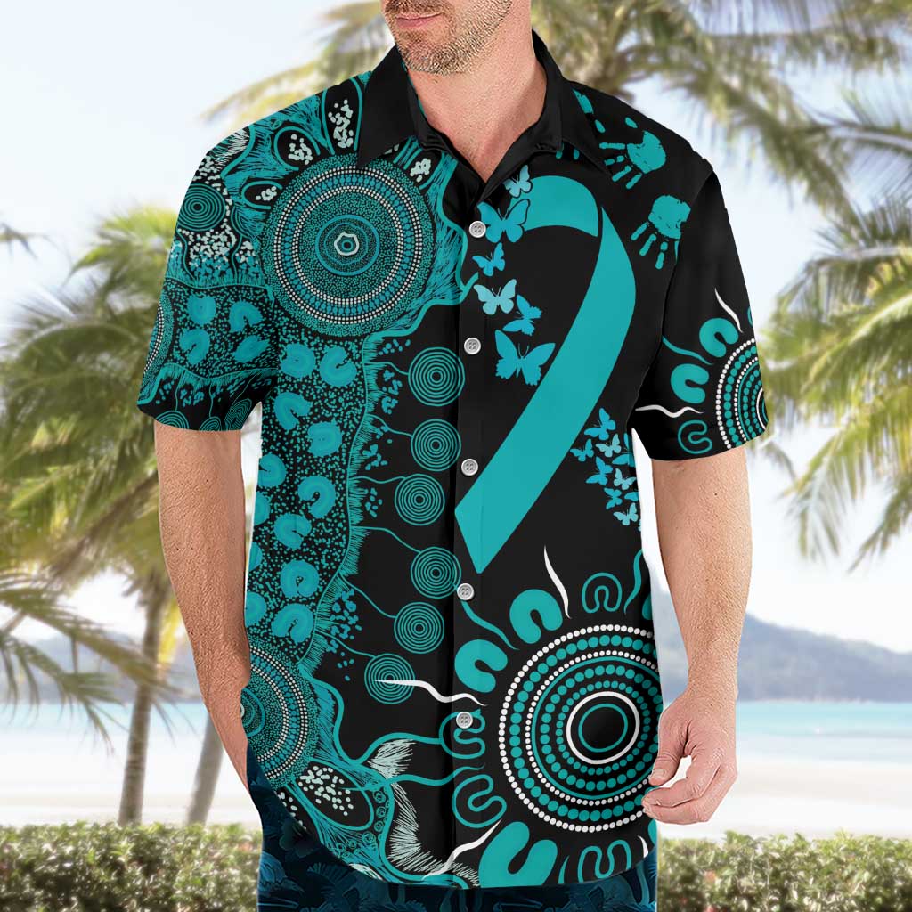 PTSD Awareness Personalised Hawaiian Shirt Aboriginal Ribbon Dot Painting