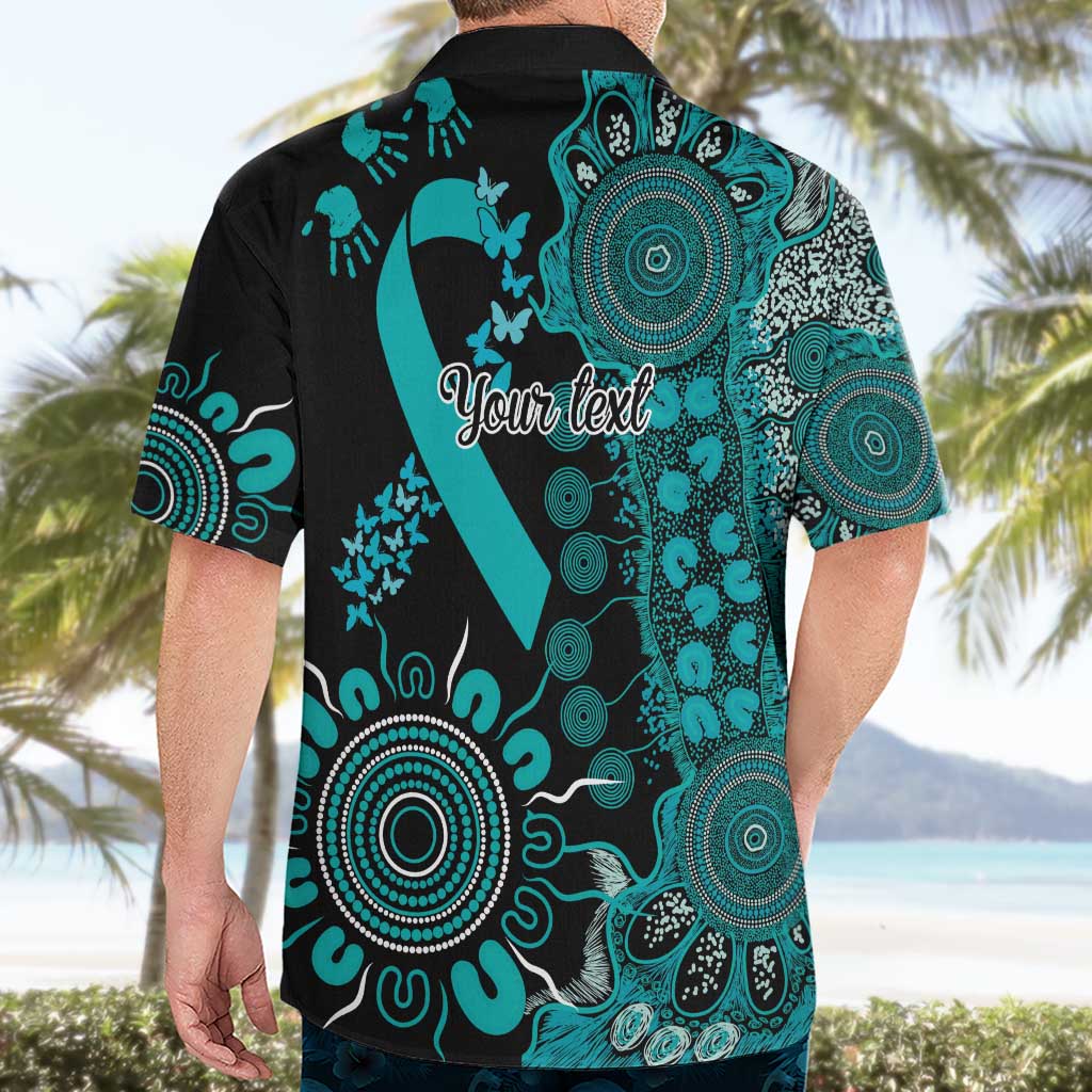 PTSD Awareness Personalised Hawaiian Shirt Aboriginal Ribbon Dot Painting