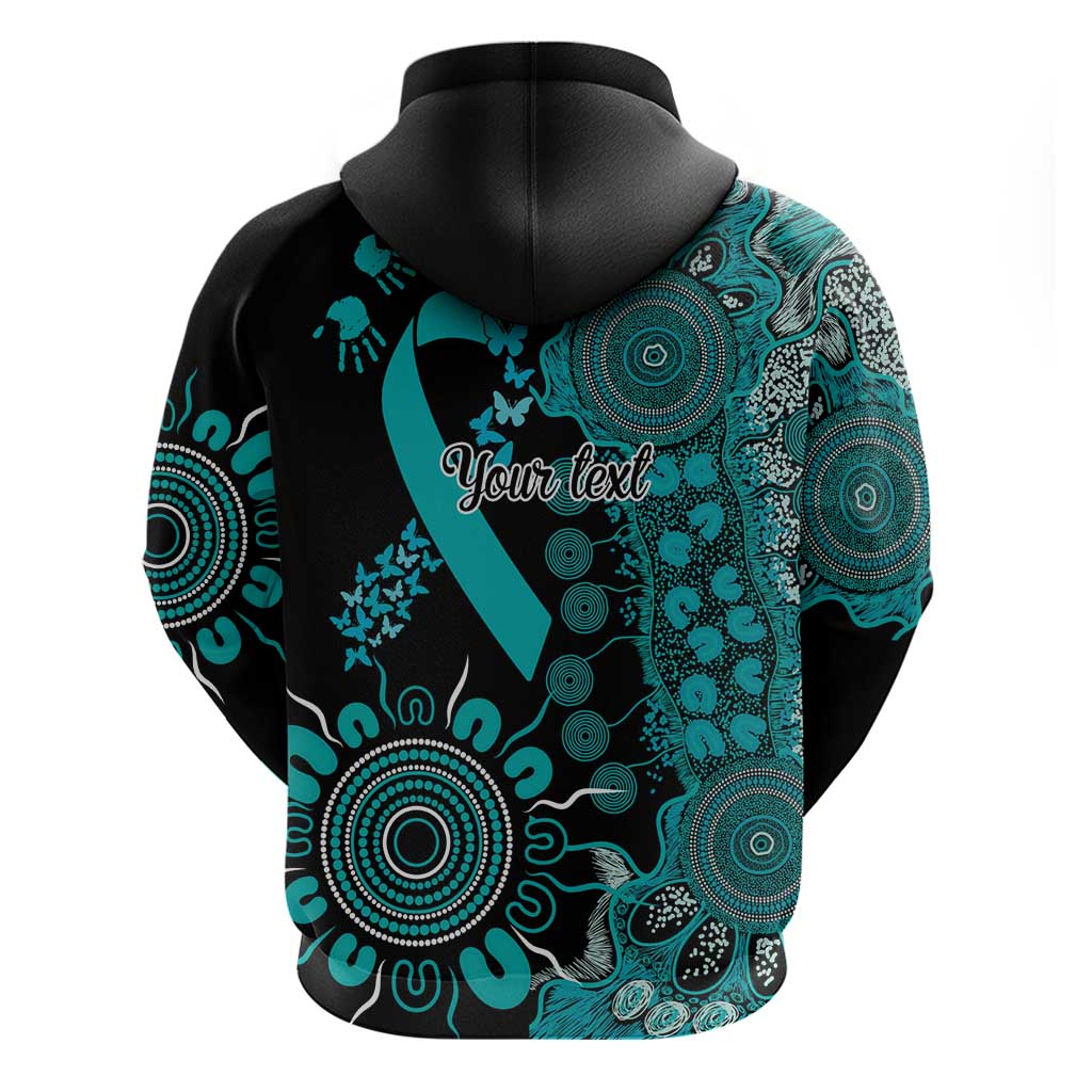PTSD Awareness Personalised Hoodie Aboriginal Ribbon Dot Painting