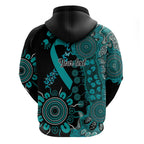 PTSD Awareness Personalised Hoodie Aboriginal Ribbon Dot Painting