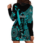 PTSD Awareness Personalised Hoodie Dress Aboriginal Ribbon Dot Painting