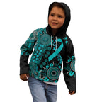 PTSD Awareness Personalised Kid Hoodie Aboriginal Ribbon Dot Painting