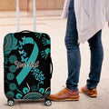 PTSD Awareness Personalised Luggage Cover Aboriginal Ribbon Dot Painting