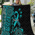 PTSD Awareness Personalised Quilt Aboriginal Ribbon Dot Painting