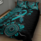 PTSD Awareness Personalised Quilt Bed Set Aboriginal Ribbon Dot Painting