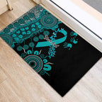 PTSD Awareness Personalised Rubber Doormat Aboriginal Ribbon Dot Painting