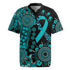 PTSD Awareness Personalised Rugby Jersey Aboriginal Ribbon Dot Painting