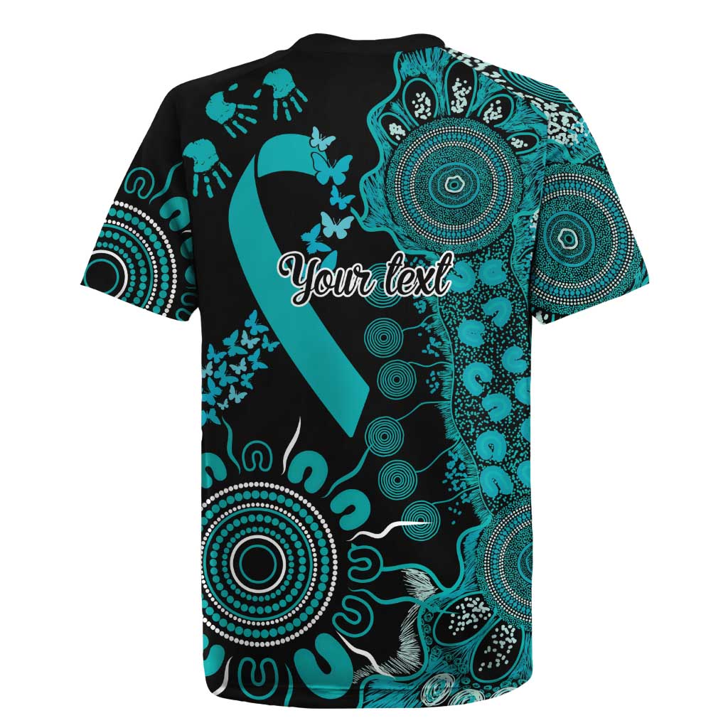 PTSD Awareness Personalised Rugby Jersey Aboriginal Ribbon Dot Painting