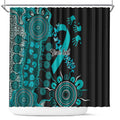 PTSD Awareness Personalised Shower Curtain Aboriginal Ribbon Dot Painting