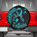 PTSD Awareness Personalised Spare Tire Cover Aboriginal Ribbon Dot Painting