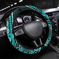 PTSD Awareness Steering Wheel Cover Aboriginal Ribbon Dot Painting
