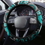 PTSD Awareness Steering Wheel Cover Aboriginal Ribbon Dot Painting