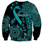 PTSD Awareness Personalised Sweatshirt Aboriginal Ribbon Dot Painting