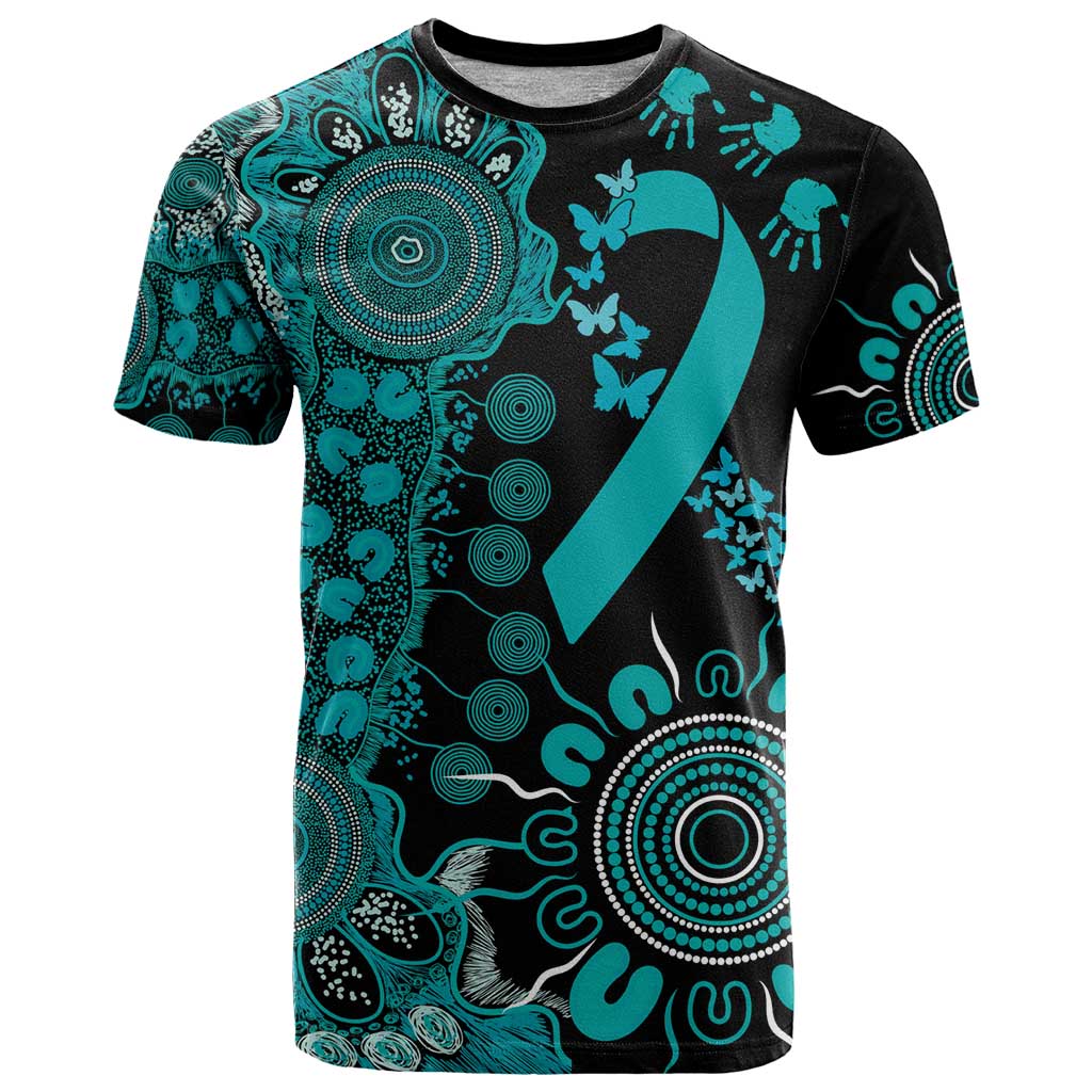 PTSD Awareness Personalised T Shirt Aboriginal Ribbon Dot Painting