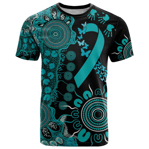 PTSD Awareness Personalised T Shirt Aboriginal Ribbon Dot Painting