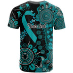 PTSD Awareness Personalised T Shirt Aboriginal Ribbon Dot Painting