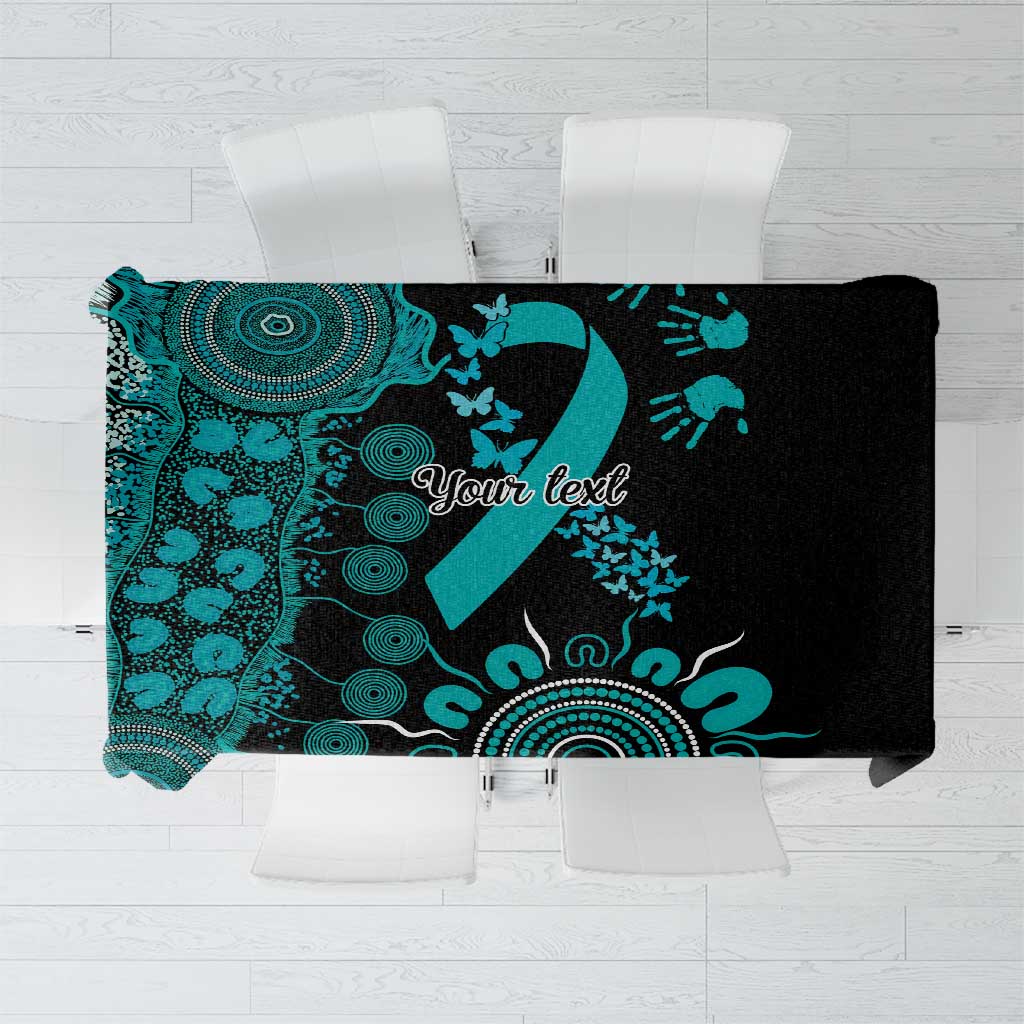 PTSD Awareness Personalised Tablecloth Aboriginal Ribbon Dot Painting