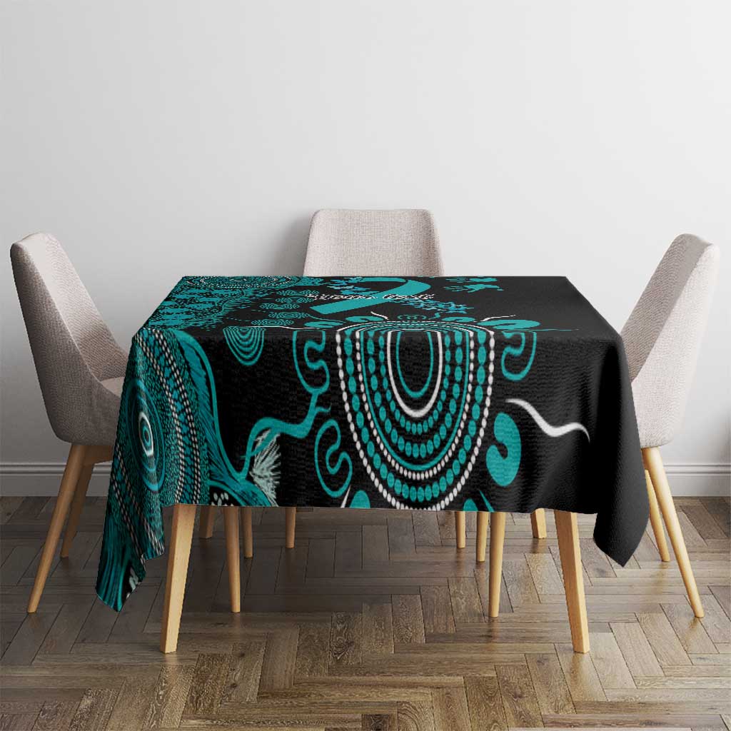 PTSD Awareness Personalised Tablecloth Aboriginal Ribbon Dot Painting
