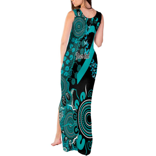 PTSD Awareness Personalised Tank Maxi Dress Aboriginal Ribbon Dot Painting